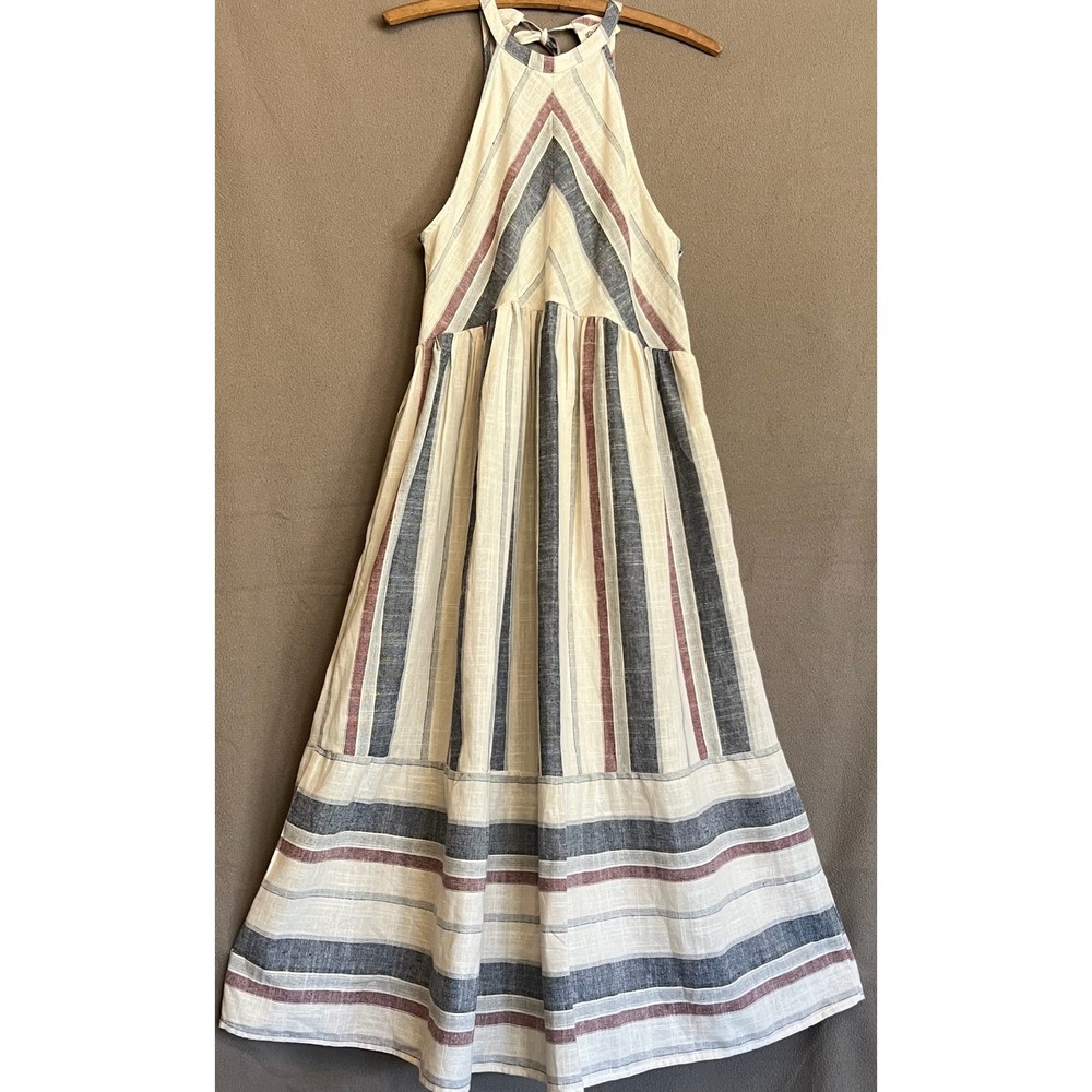 Listicle Tan Sleeveless Halter Maxi Sundress